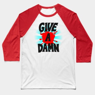 Give A Damn As Worn By Alex Turner Black Baseball T-Shirt